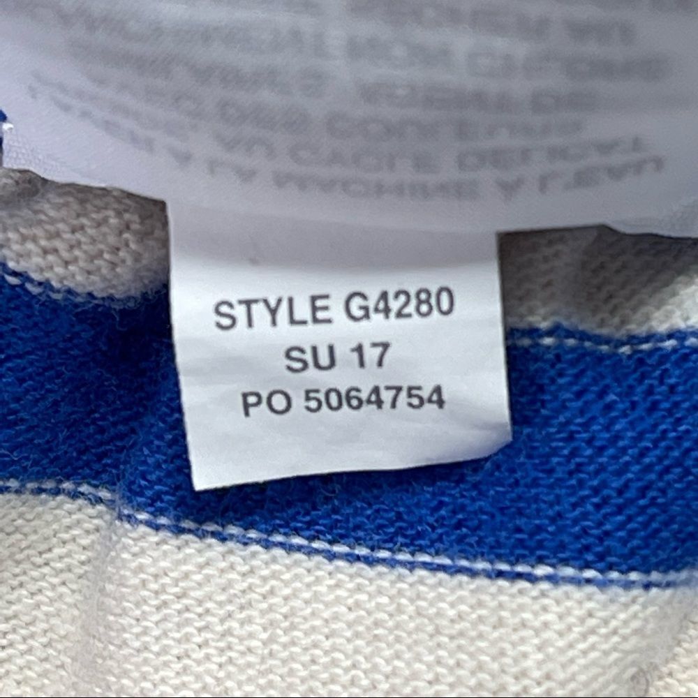 J. Crew | Crewcuts Girls Blue Striped Jersey Knit Ruffle Skirt, size 14 - Picture 5 of 7